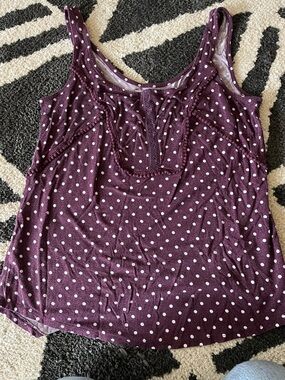 Maurices Purple Polka Dot Tank Top